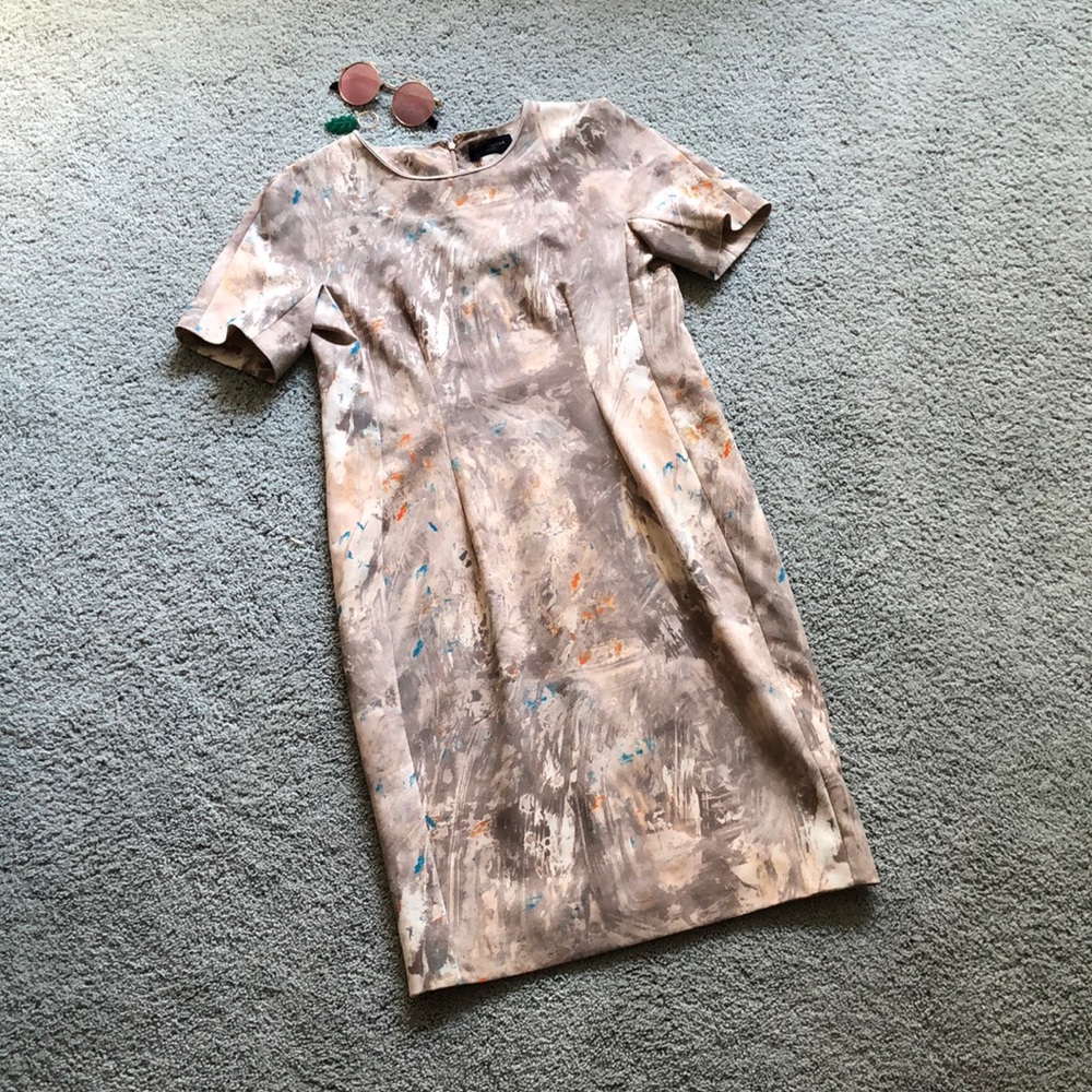 PIAZZA SEMPIONE printed mid length dress 44 NWT 8